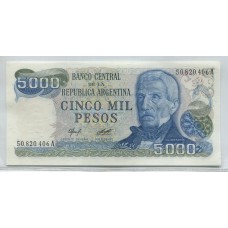 ARGENTINA COL. 657d BILLETE DE $ 5.000 SIN CIRCULAR BOT. 2465b